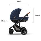Kinderkraft, Prime, carucior multifunctional 3in1, bleumarin + geanta Mommy Bag