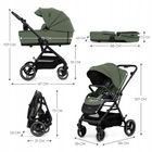 Kinderkraft, Yoxi, Mink Pro, carucior multifunctional 3 in 1, Mystic Green