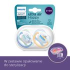 Philips Avent, Ultra Air, Happy Boy, suzeta, 0-6 luni, 2 buc., SCF080/01