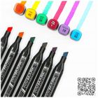 Rawmark, Basic Line, set 36 markere duble + 5 carte de colorat, cu cerneala pe baza de alcool, multicolore