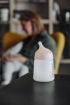 Suavinex, Zero Zero, biberon, tetina din silicon, debit lenta, suplimentarea alaptarii la san, 180 ml