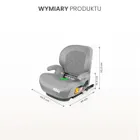 Caretero, Irbis, scaun auto, inaltator, i-Size, bej, 125-150 cm