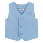 Cool Club, Set pentru baieti, Body-camasa cu maneca lunga, Papion pentru baieti, Vesta, Pantaloni, alb-albastru