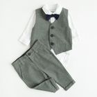 Cool Club, Set pentru baieti, Body cu maneca lunga, Vesta, Pantaloni din textil, mix
