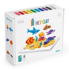 Hey Clay, Ocean, set creativ, 18 cutii de plastilina