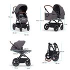Kinderkraft, B-Tour, carucior pentru copii multifunctional 3in1, gri