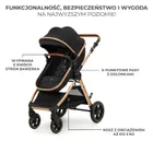 Kinderkraft, Esme, carucior multifunctional 3in1, Pure Black