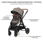 Kinderkraft, Esme, carucior multifunctional 3in1, Sand Beige