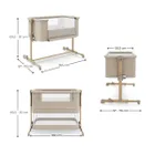 Kinderkraft, Nestee Grow 2, patut suplimentar, beige wood