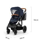 Kinderkraft, Prime, carucior multifunctional 3in1, bleumarin + geanta Mommy Bag