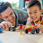 LEGO NINJAGO, Infruntarea dintre Kai in masina si Ras pe motocicleta, 71789