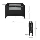 Lionelo, Amelie, patut de voiaj compact, Black Carbon