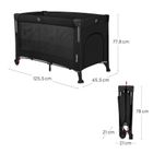 Lionelo, Ellen, patut de calatorie cu extensie mare 3in1, Black