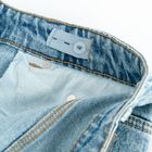Bermude din denim cu talie reglabila unisex NOWEAR
