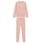 Bluza termoactiva roz cu adaos de lana NOWEAR