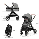 Kinderkraft, Esme Pro, carucior multifunctional 3in1, Moonlight Grey