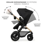 Kinderkraft, Moov 2, Air Wheels, carucior multifunctional 4in1, Pure Black