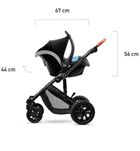 Kinderkraft, Prime, carucior multifunctional 2in1, negru + geanta Mommy Bag