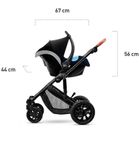 Kinderkraft, Prime, carucior multifunctional 3in1, bleumarin + geanta Mommy Bag