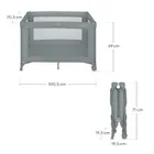 Lionelo, Amelie, patut de voiaj compact, Grey Concrete