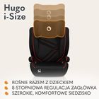 Lionelo, Hugo, I-size, scaun auto, 100-150 cm, Sporty Black Red