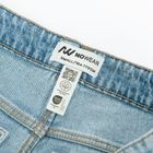 Bermude din denim cu talie reglabila unisex NOWEAR