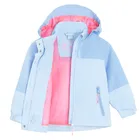 Cool Club, Geaca de ploaie cu gluga pentru fete, 3in1, Bluza polar cu fermoar, albastru