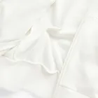 Hanorac oversize alb cu fermoar NOWEAR