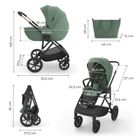 Kinderkraft, Prime 3, carucior multifunctional, 3in1, Dark Green