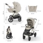 Kinderkraft, Prime 3, carucior multifunctional, 3in1, Sand Dune