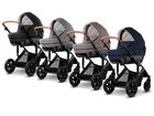 Kinderkraft, Prime, carucior multifunctional 3in1, bleumarin + geanta Mommy Bag