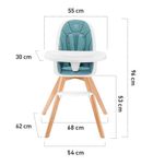 Kinderkraft, Tixi, scaun de masa 2in1, gri