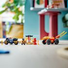 LEGO NINJAGO, Infruntarea dintre Kai in masina si Ras pe motocicleta, 71789