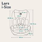 Lionelo, Lars, I-size, scaun auto, 100-150 cm, Sporty Black Red