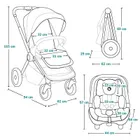 Lionelo, Layla, carucior multifunctional, 3in1, Brown Rust