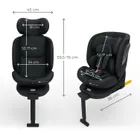 Kinderkraft, I-360 2 Plus, scaun auto, i-Size, negru, 40-150 cm