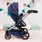 Bayer Design, Xeo, carucior multifunctional pentru papusi, bleumarin-roz