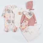 Cool Club, Set pentru fete, Caciula, Esarfa, Bluza cu capse, Pantaloni cu botosei, Pijama tip salopeta, Body cu maneca scurta, mix