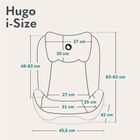 Lionelo, Hugo, I-size, scaun auto, 100-150 cm, Sporty Black Red