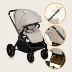 Lionelo, Mika Plus, carucior multifunctional, Beige Sand