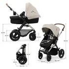 Kinderkraft, Moov 2, Air Wheels, carucior multifunctional 4in1, Moonlight Grey
