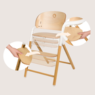 Lionelo, Celia, scaun multifunctional din lemn 3in1, White Natural Wood