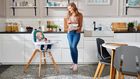 Kinderkraft, Tixi, scaun de masa 2in1, gri