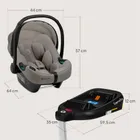 Lionelo, Astrid, i-Size, scaun auto cu baza, Beige Taupe