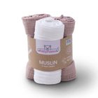 Babymatex, scutece din muselina, roz, 70-80 cm, 3 buc.