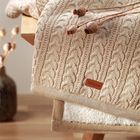 BabyOno, Paturica de iarna pentru bebelusi, bumbac + captuseala sherpa, bej, 75-100 cm