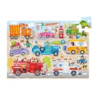 Banana Panda, Moto Jumbo Puzzle Masini, set de puzzle-uri, pentru varsta de 3+, 40 piese
