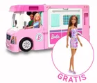 Barbie, Camper 3in1 + papusa gratuita, set promotional