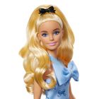 Barbie, Fashionistas, papusa in rochie albastra cu fundite
