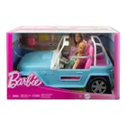 Barbie, Masina jeep off-road + 2 papusi, set de joaca